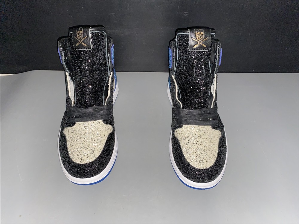 Fragment Design x Air Jordan 1 “Glitter” Shoes For Sale CK5566-400