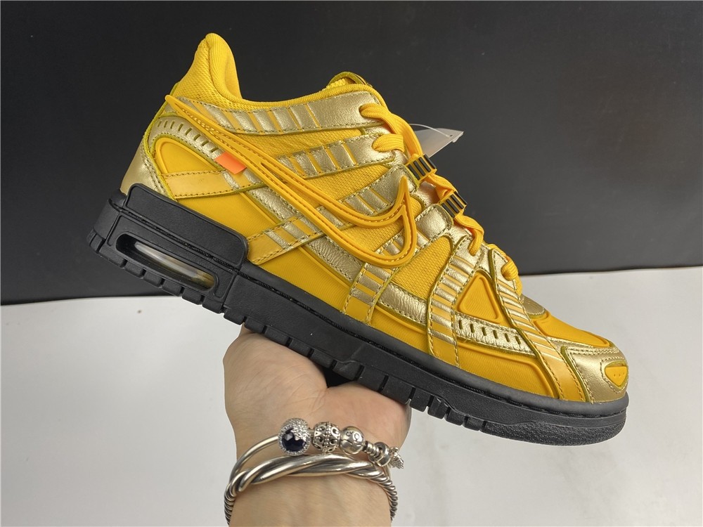 OFF-WHITE x Nike Air Rubber Dunk “University Gold” CU6015-700
