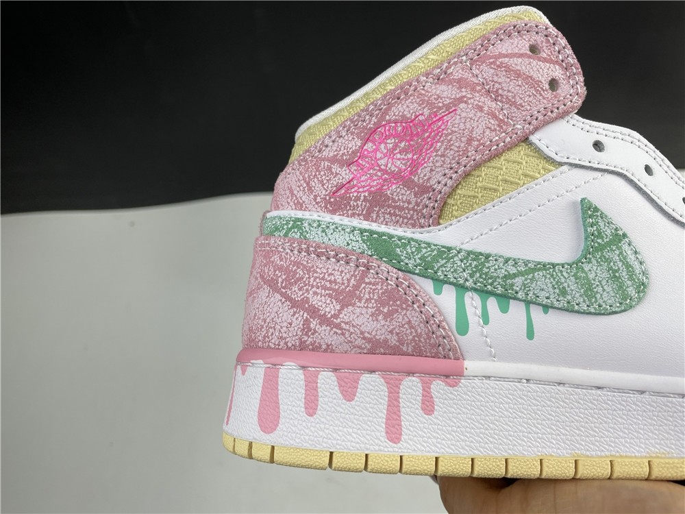 Air Jordan 1 Mid Paint Drip (GS) DD1666-100
